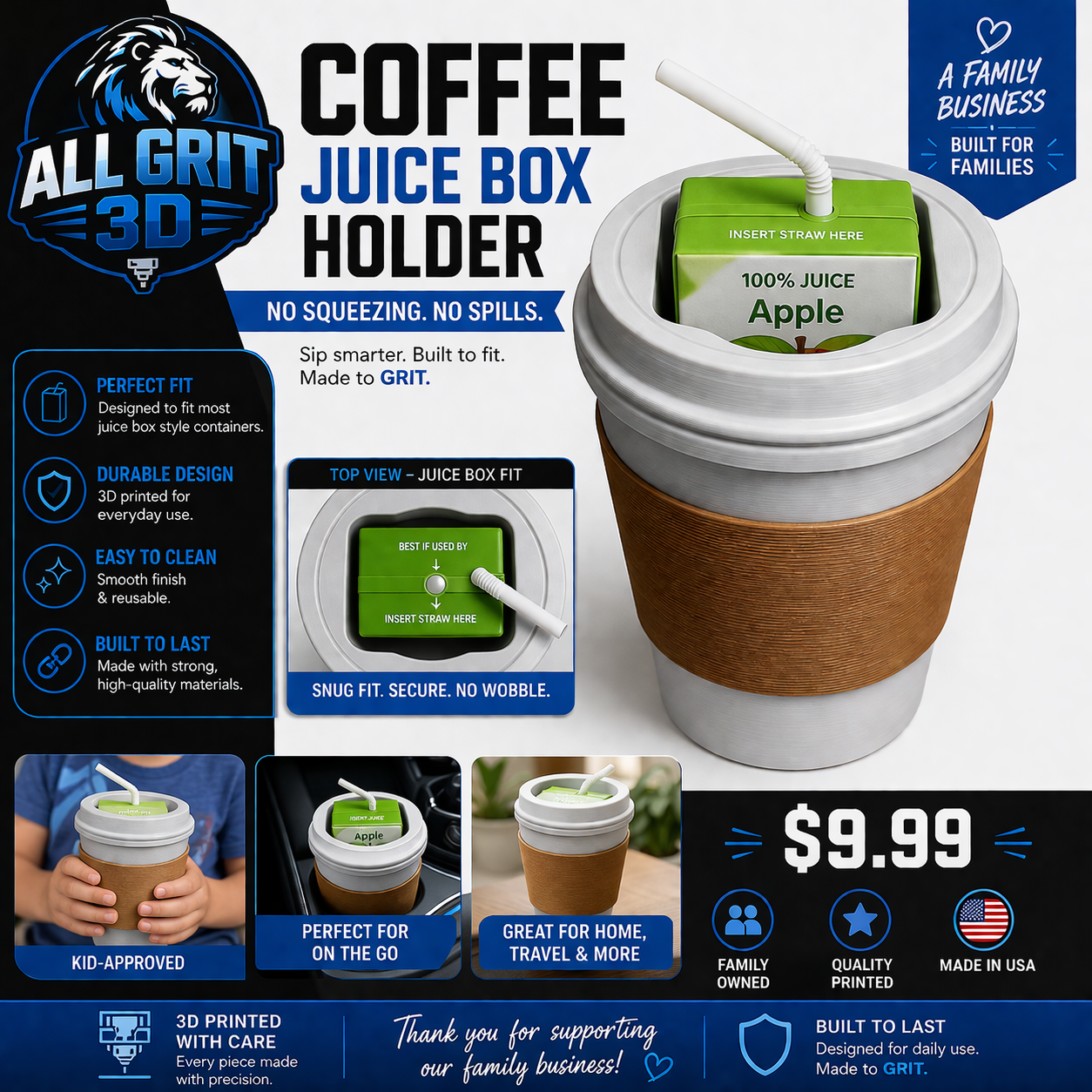 Coffee Cup Juice Box Holder