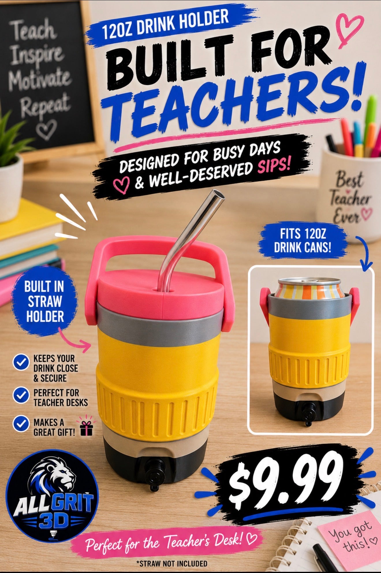 Pencil 12oz GRIT Drink Holder