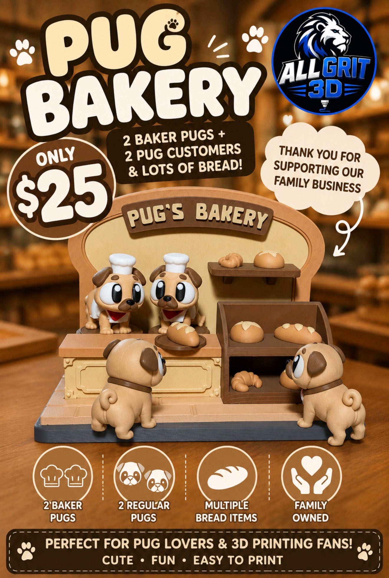 Pug Bakery Set