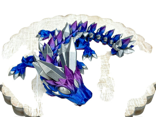 Geometric Metallic Dragon – 3D Printed Flexi Articulated Dragon