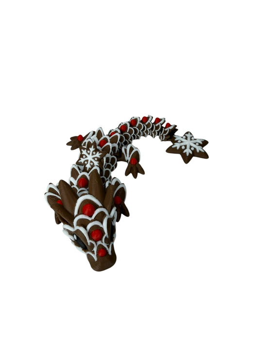 Mini Gingerbread Dragon – 3D Printed Flexi Articulated Dragon