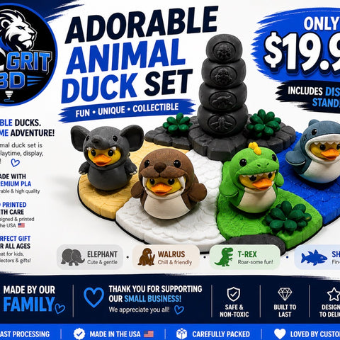 Animal Duck Set with Stand