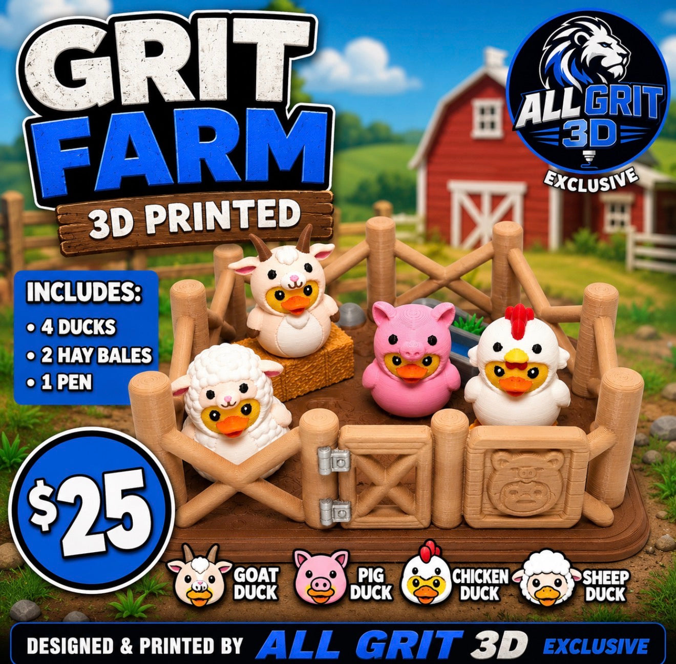 ALL GRIT Exclusive Duck Farm Set