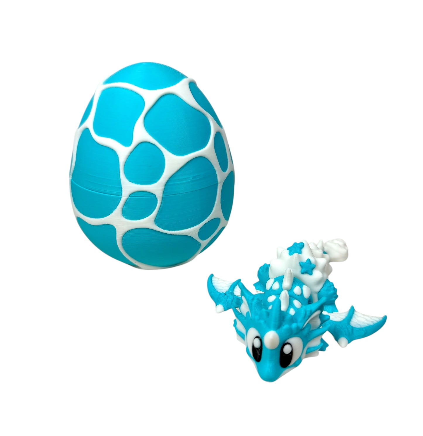 Dragon Egg Set | 3D Printed Egg with Matching Mini Flexi Dragon