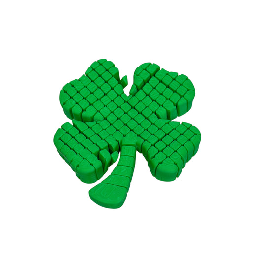 Lucky Clover Mesh Fidget | 3D Printed Articulated Shamrock Fidget