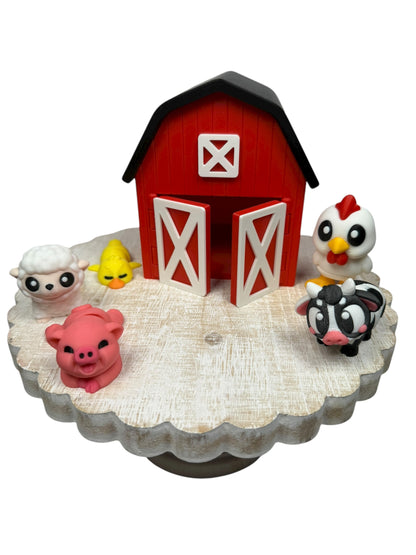 The Grit Farm | 3D Printed Barn Scene with 4 Grit Friends