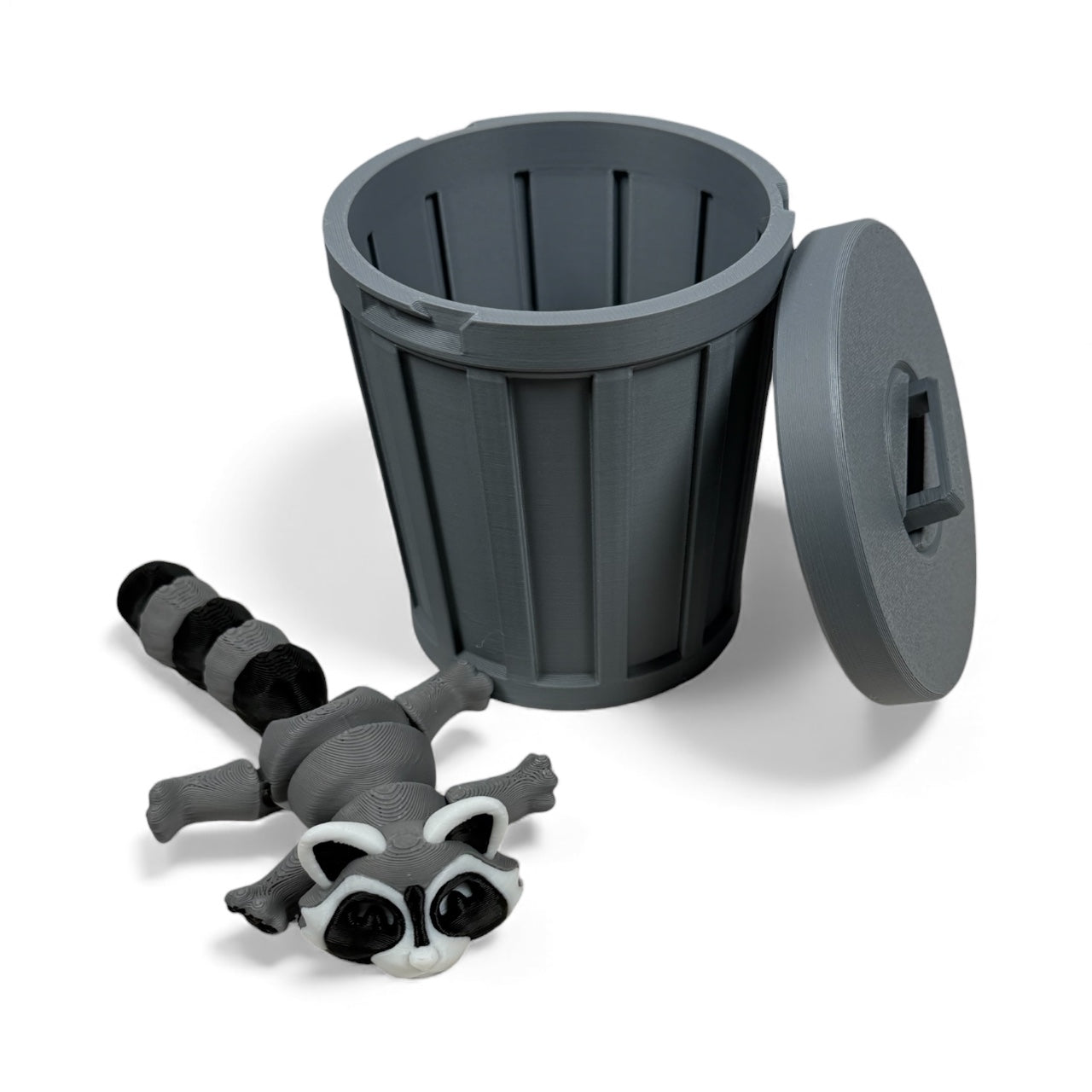 Raccoon & Trash Can 3D Printed Combo