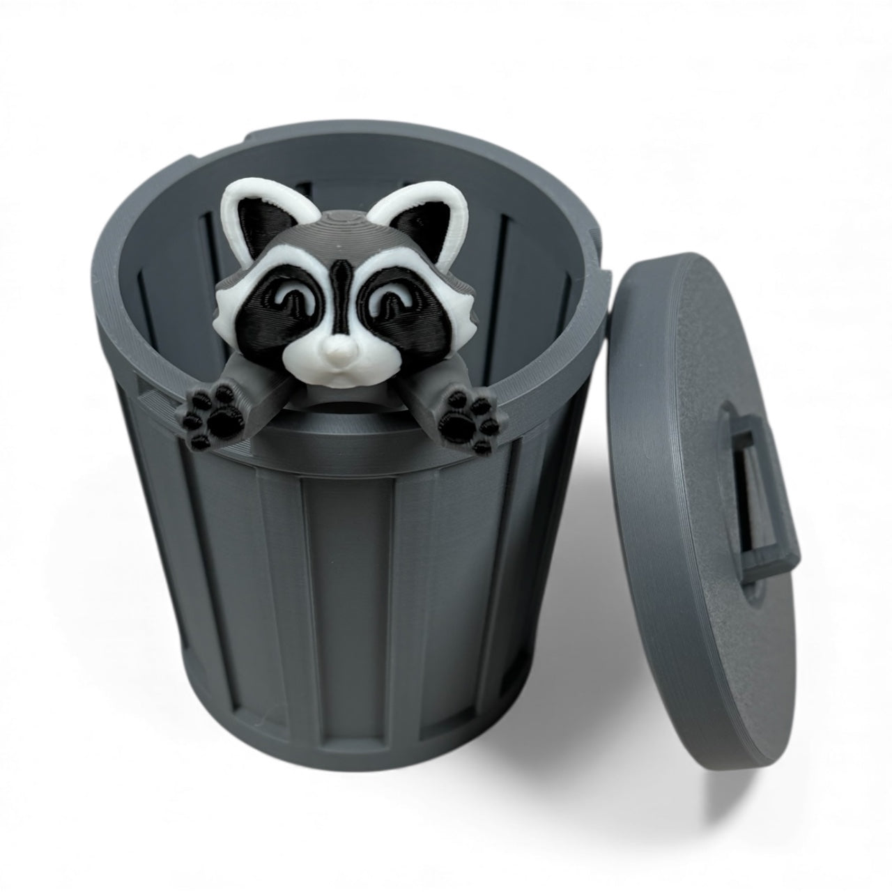 Raccoon & Trash Can 3D Printed Combo